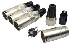 Pk 10 XLR Connector Male 3-Pin Plug  